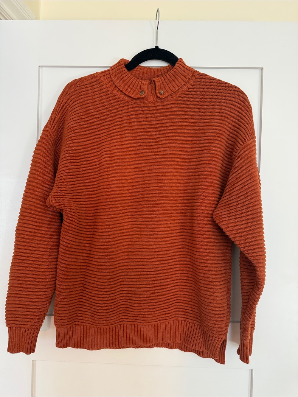 Able Ribbed Crewneck Sweater in Rust